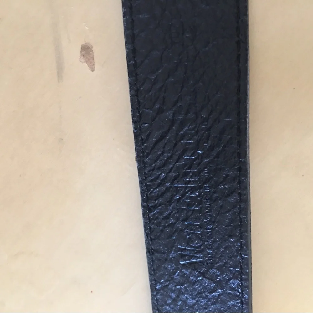 Allen Edmonds pebbled leather belt black size 42